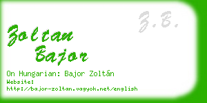 zoltan bajor business card