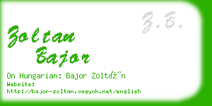 zoltan bajor business card